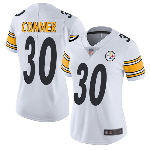 Women Pittsburgh Steelers Football 30 Limited White James Conner Road Vapor Untouchable Nike NFL Jersey